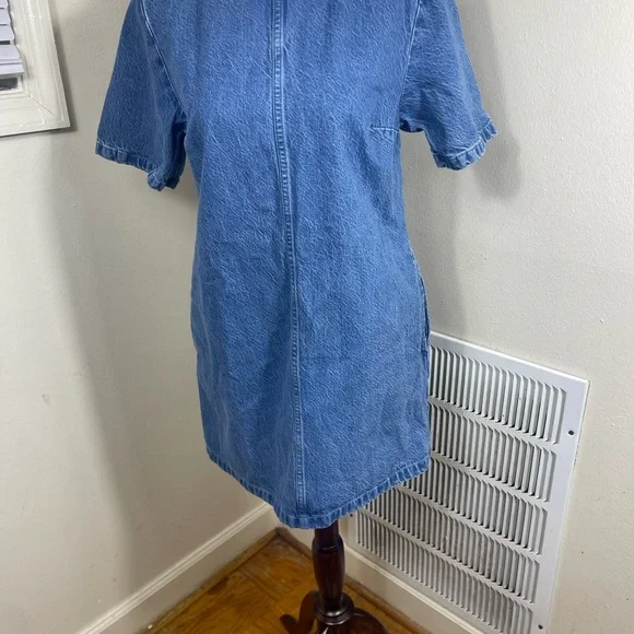 Abercrombie &Fitch Denim Shift Mini Dress Size SP - Picture 5 of 7